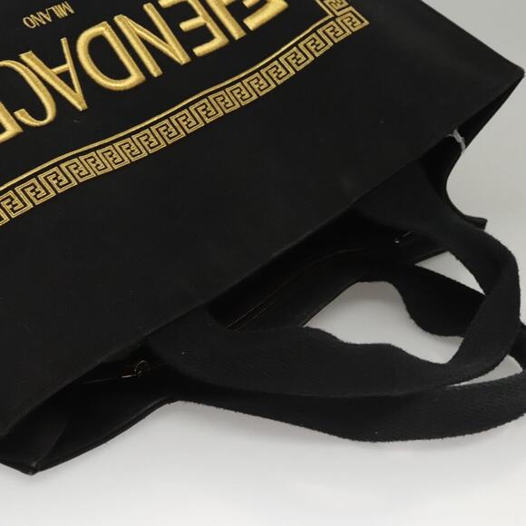 FENDI Versace Collaboration Fenderche Tote Bag Canvas Black - Picture 6 of 13